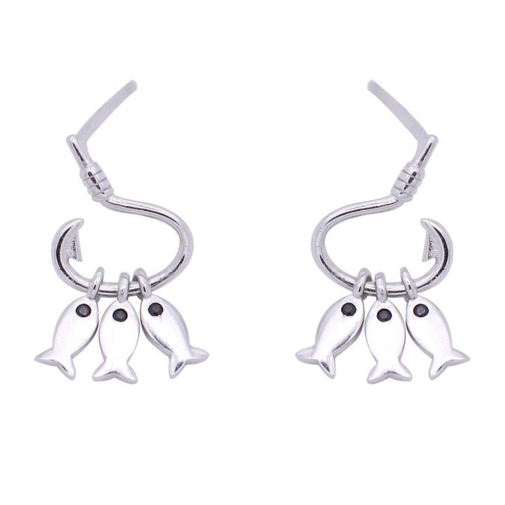 Silver Dangle Earrings - image 4